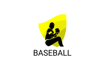 Baseball sport vector line icon. an athlete playing baseball. sport pictogram, vector illustration.
