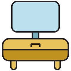 Television on Table Icon
