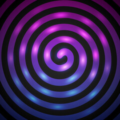 Abstract Hypnotic Spiral Neon Background