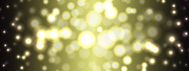 Fototapeta na wymiar Abstract golden bokeh background. Festive, Valentines Day, Holiday concept. New year day. Defocused yellow and golden lights bokeh on soft golden Background.
