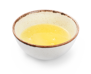 Bowl of egg whites isolated.