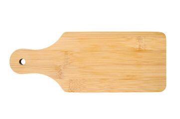 Cutting board isolated on white background. View from above