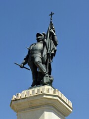 Fototapeta na wymiar Hernan Cortes memorial in Medellin, Extremadura - Spain 