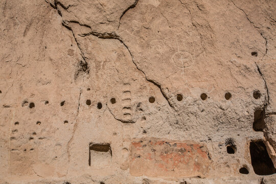Bandelier National Monument Pueblo cave dwellings.