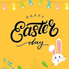 Happy easter day instagram post