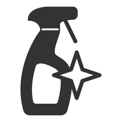 Detergent in a spray bottle - icon, illustration on white background, glyph style