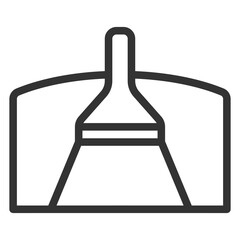 Vacuuming the surface - icon, illustration on white background, outline style