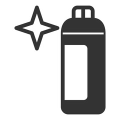 Detergent, cleaner in a bottle - icon, illustration on white background, glyph style