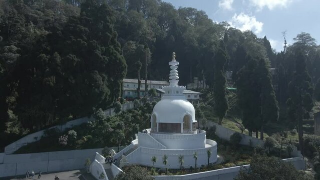 HD drone footage of Peace Pagoda