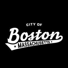 Boston lettering design. Boston, Massachusetts typography design. Vector and illustration.