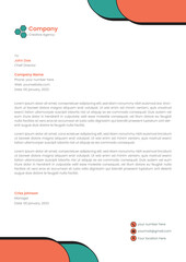 Modern company letterhead vector template