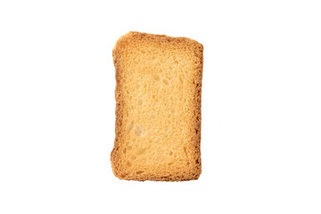 Rusk bread isolated on white background with clipping path