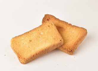 Rusk isolated on white background