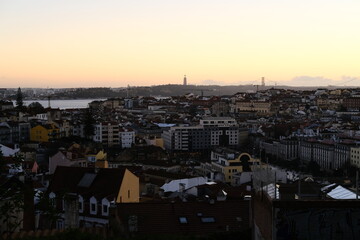 Panorama Lisbonne - Coucher de soleil
