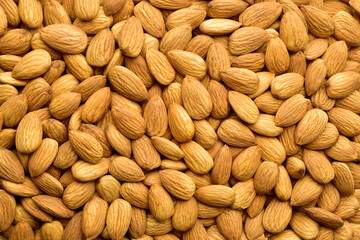 Top view of almond texture background
