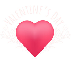 Valentines day sale social media pink banner elements with hearts. Instagram, facebook template. Frame border wedding invitation transparent background