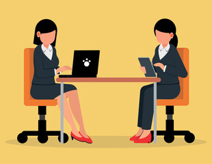 Obraz premium Effective employee. Teamwork business brainstorming idea.