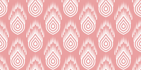 Ikat seamless pattern. Vector geometric Tribal African Indian traditional embroidery background.
Bohemian fashion. Ethnic fabric carpet batik ornament chevron textile decoration wallpaper
