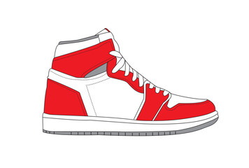 shoes vector red color eps.10
