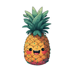 Tropical Cute Pineapple Sticker