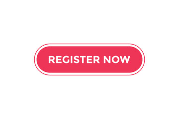 Register now button web banner templates. Vector Illustration