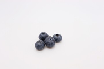blueberries on a white background