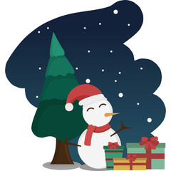 Night Christmas Illustration