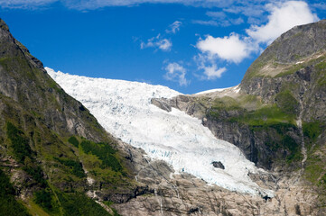 Fototapeta premium Jostedalsbreen Glacier from Briksdal, Jostedal Glacier National Park, Western Norway.