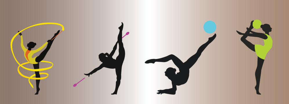 Gymnastics, Gymnast, Sport, Female, Silhouette