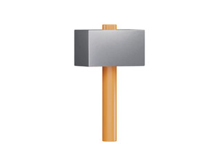 hammer with 3d rendering vector icon illustration