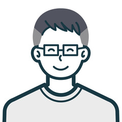 にっこり笑顔の私服男性のバストショット3