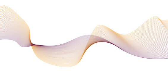 Abstract background, pattern with parallel lines. Wave line background with smooth shape. Beautiful wavy line on a white background. Horizontal banner template. Abstract futuristic template.