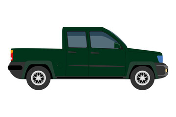 Fototapeta premium transport for the transportation of goods or passengers flat icon vector illustration