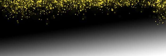 Abstrakter Hintergrund in schwarz mit goldenen Lichtpunkten