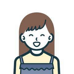 はじける笑顔の女の子のバストショット2