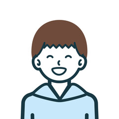 Obraz premium はじける笑顔の男の子のバストショット1