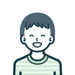 はじける笑顔の男の子のバストショット2