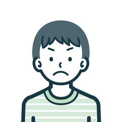 仏頂面の男の子のバストショット2