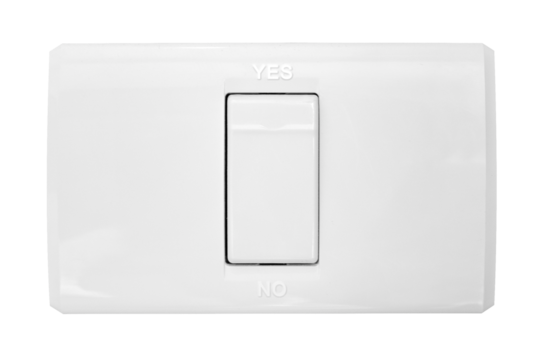 Plastic switch on a transparent background. isolated object. Element for design