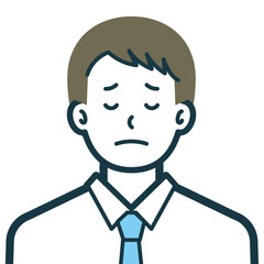 悲しげなビジネスマンのバストショット3