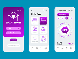 Smart Home App design elements