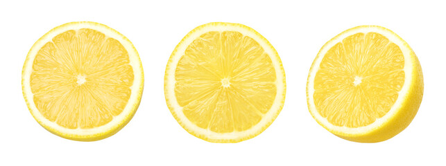 half and slice lemon isolated, Fresh and Juicy Lemon, transparent png, collection, cut out.