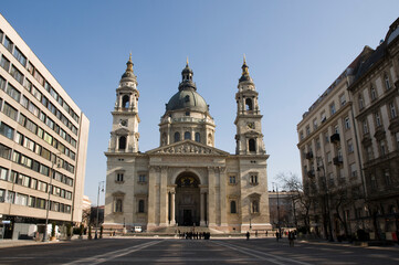 Fototapeta na wymiar St Stephen's Basilica, Budapest, wide angle