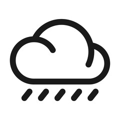 Cloudy Weather icon. Cloud with rain vector illustration