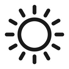 Brightness Intensity Setting icon. Sunshine vector illustration