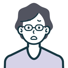 困惑している私服女性のバストショット1