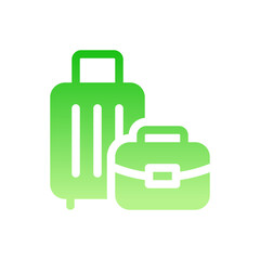 suitcase flat gradient icon