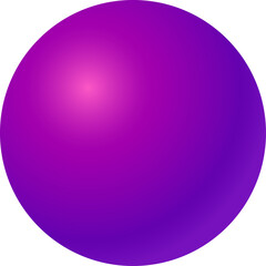 Purple gradient 3d sphere ball isolated design element
