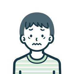 怖がっている男の子のバストショット2