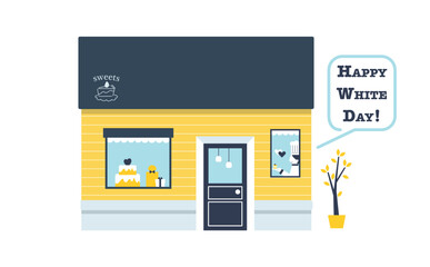 ホワイトデーの洋菓子店08 ネイビー